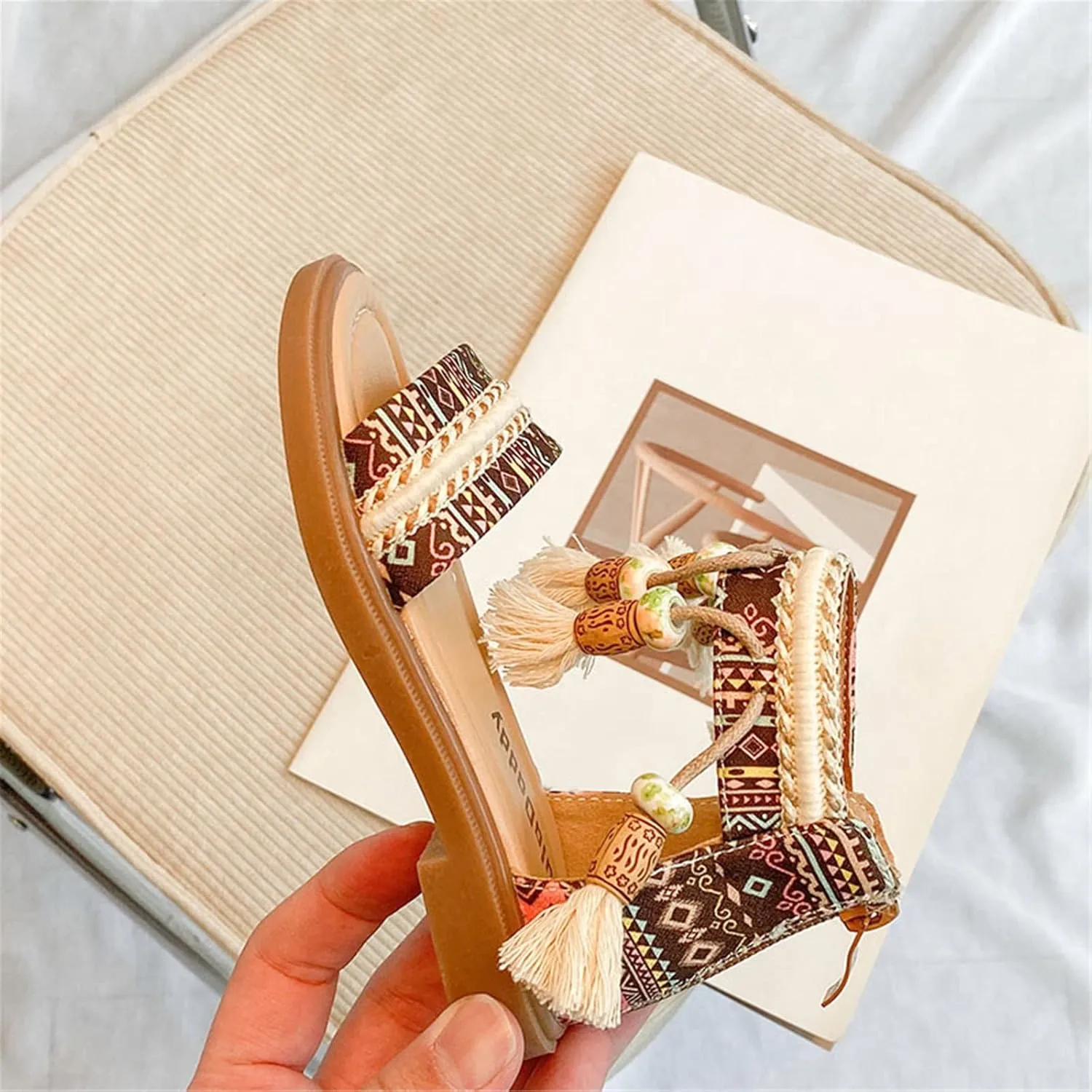 Toddler Sandals Size 12 Girls Open Toe Sandals Stilettos Fashion Tassel Ankle Strap Pumps Back Big Girls Dress Sandals