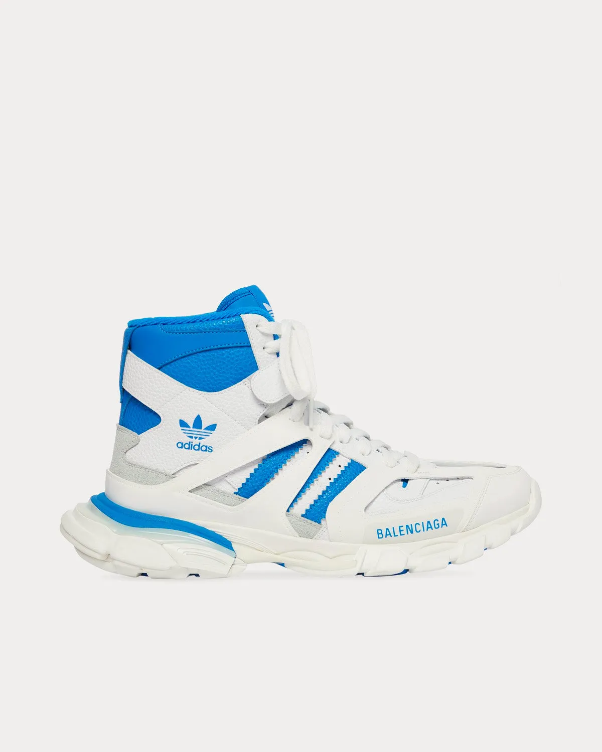 Track Forum White / Blue High Top Sneakers