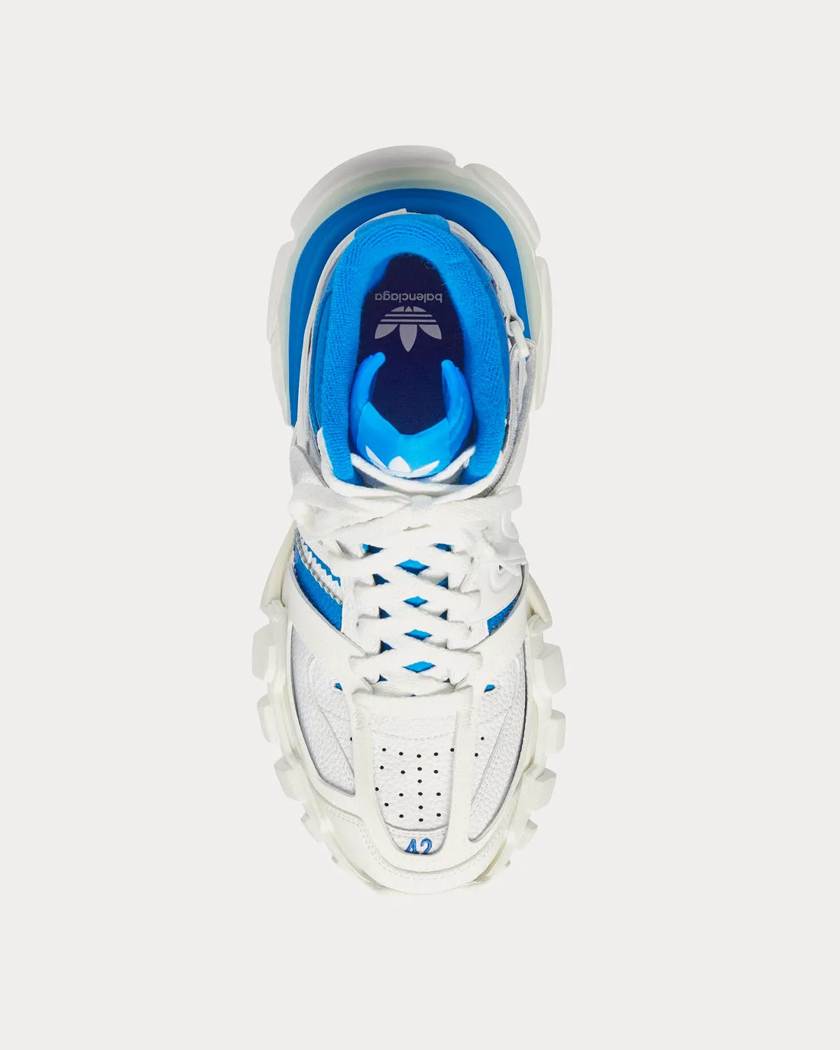 Track Forum White / Blue High Top Sneakers