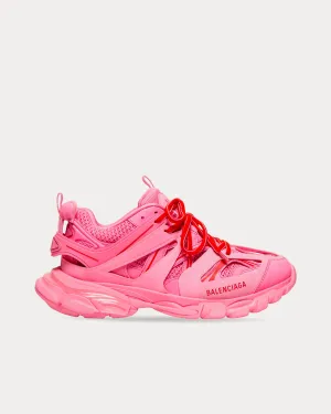 Track Mesh & Nylon Neon Pink Low Top Sneakers