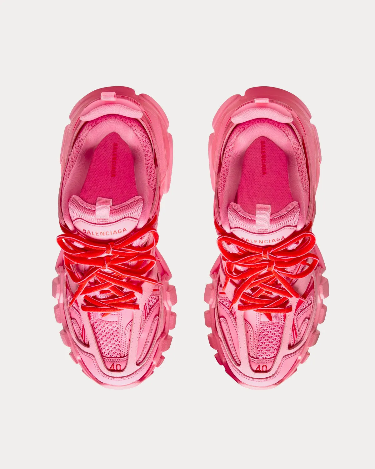 Track Mesh & Nylon Neon Pink Low Top Sneakers