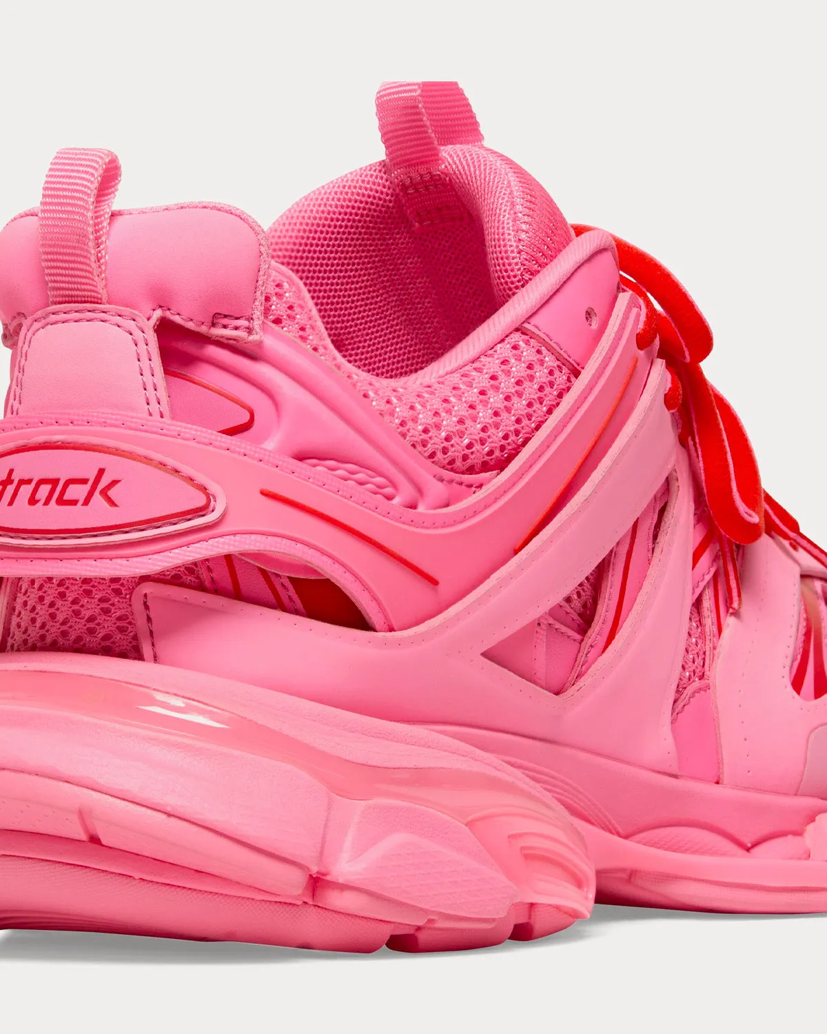 Track Mesh & Nylon Neon Pink Low Top Sneakers