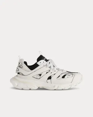 Track Sock Nylon & Knit White / Black Low Top Sneakers