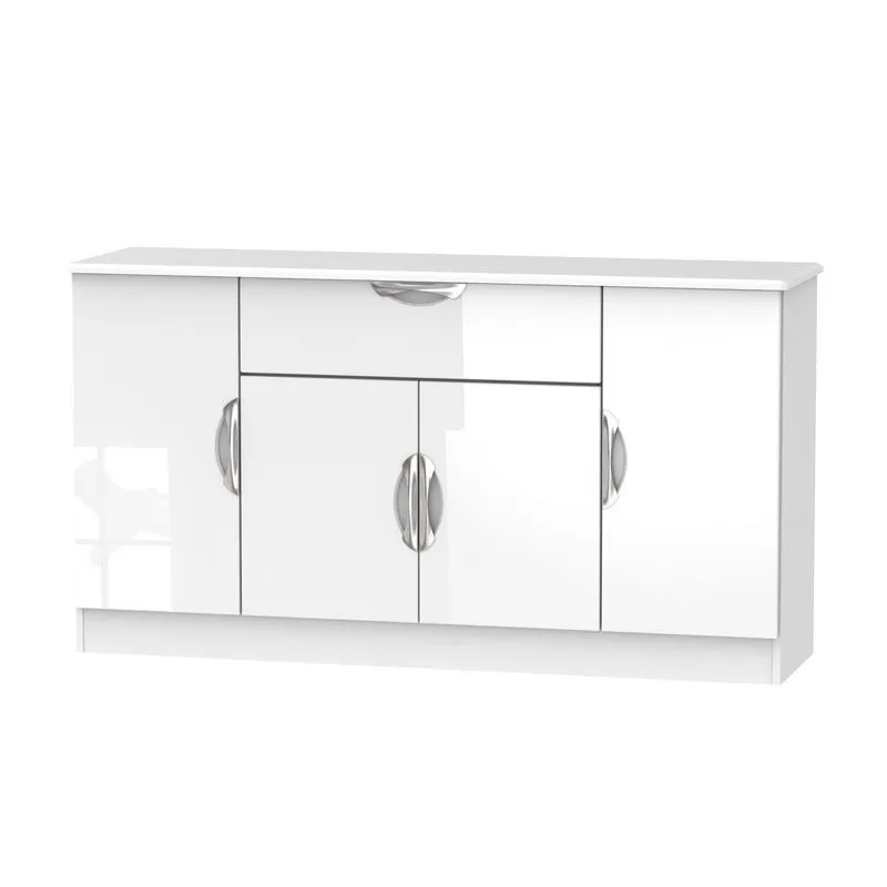 Weybourne Large Cupboard White 4 Doors 1 Drawer