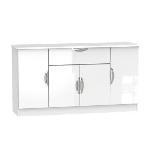 Weybourne Large Cupboard White 4 Doors 1 Drawer