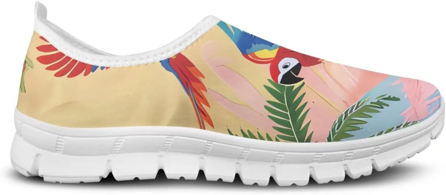 Women's Art Pattern Slip-On Sneakers Casual Low-Top Flat Dress Shoes Lightweight Soft Shoes Non-Slip Workout Holiday Shoes US Size 5.5-11.5
