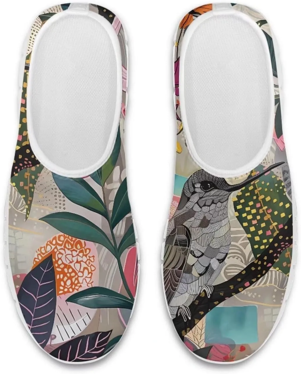 Women's Art Pattern Slip-On Sneakers Casual Low-Top Flat Dress Shoes Lightweight Soft Shoes Non-Slip Workout Holiday Shoes US Size 5.5-11.5