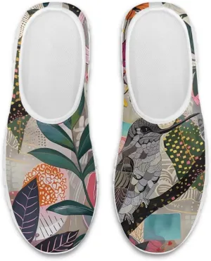 Women's Art Pattern Slip-On Sneakers Casual Low-Top Flat Dress Shoes Lightweight Soft Shoes Non-Slip Workout Holiday Shoes US Size 5.5-11.5