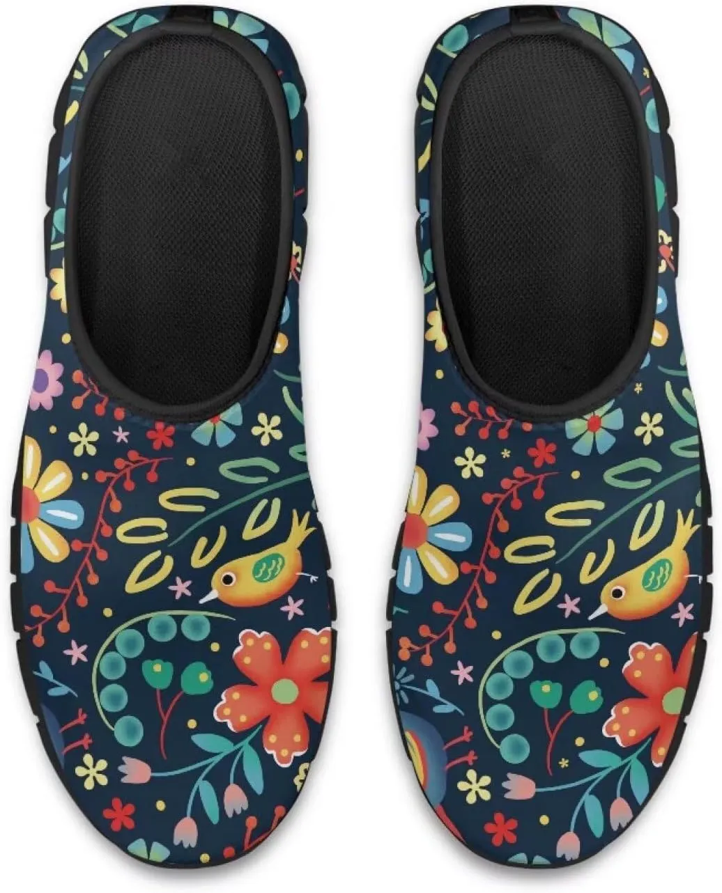 Women's Art Pattern Slip-On Sneakers Casual Low-Top Loafers Flat Shoes Lightweight Soft Shoes Non-Slip Workout Travel Shoes US Size 5.5-11.5