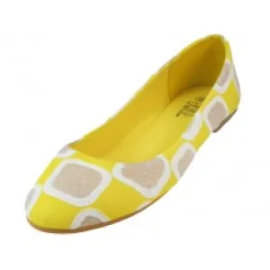 Women's Neon Patch Ballet Flats