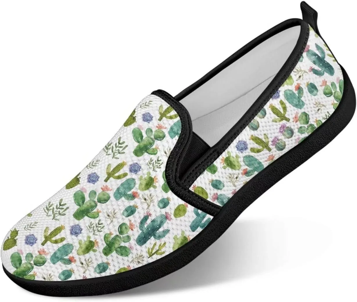 Women's Slip On Flat Sneakers Casual Loafers Mesh Art Pattern Comfort Soft Walking Shoes for Women Daily Travel Shoes US Size 6-11