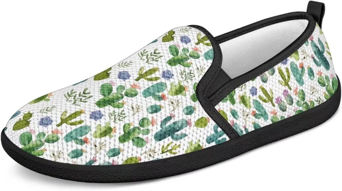Women's Slip On Flat Sneakers Casual Loafers Mesh Art Pattern Comfort Soft Walking Shoes for Women Daily Travel Shoes US Size 6-11