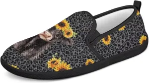 Women's Slip On Shoes Casual Breathable Mesh Flats Sneakers Fashion Low Top Soft Loafers for Tennis Work