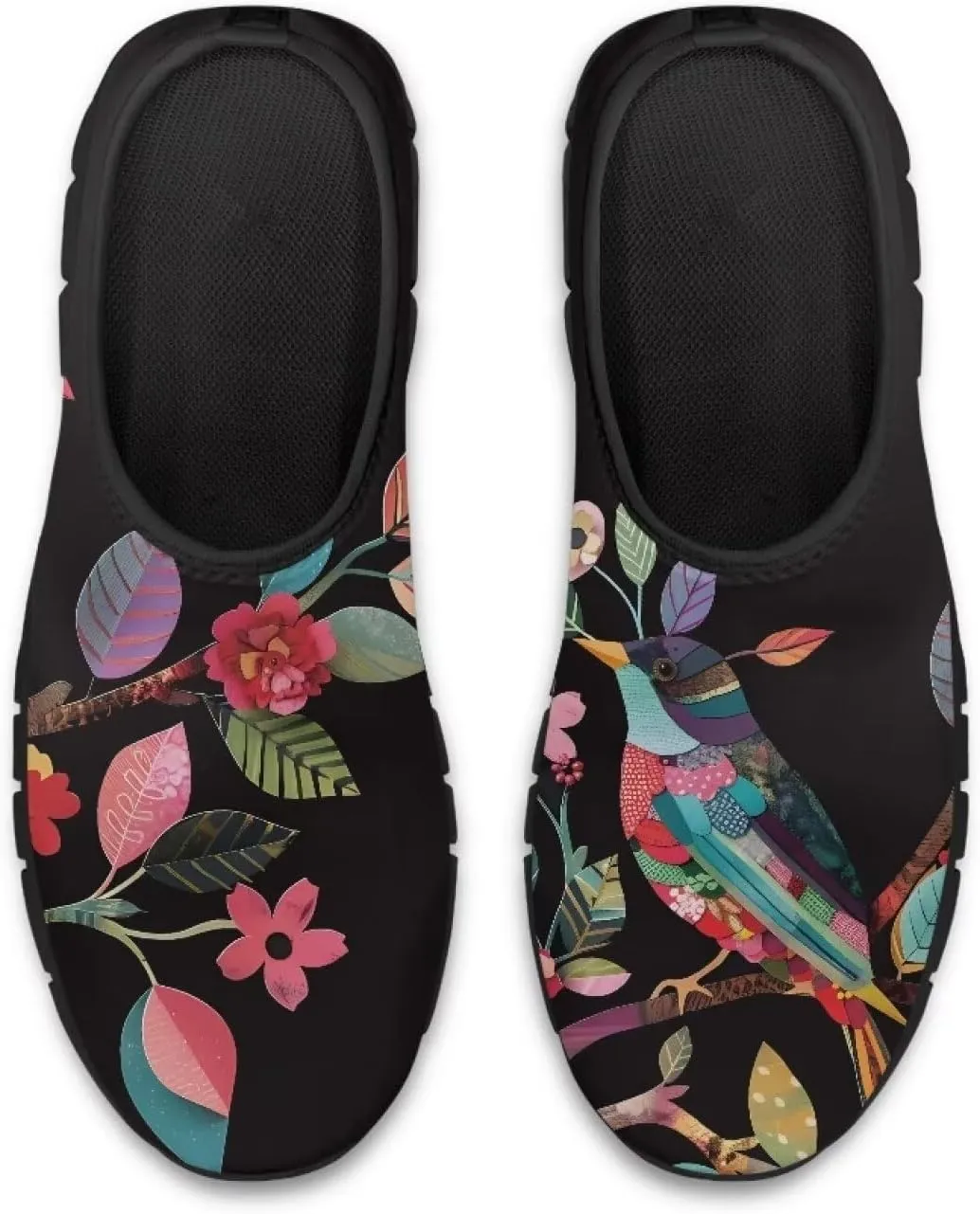 Women's Slip On Sneakers Casual Loafers Mesh Art Pattern Comfort Soft Walking Shoes for Women Daily Work Travel Shoes US Size 5.5-11.5