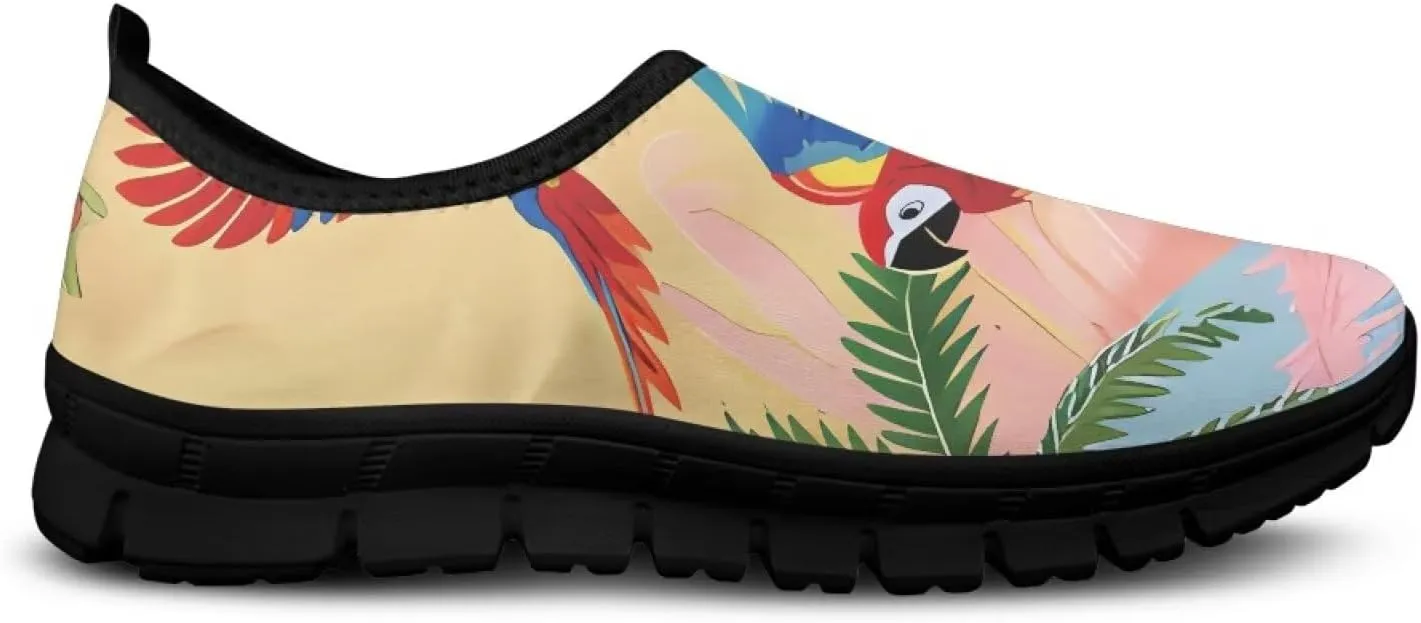 Women's Slip On Sneakers Casual Loafers Mesh Art Pattern Comfort Soft Walking Shoes for Women Daily Work Travel Shoes US Size 5.5-11.5