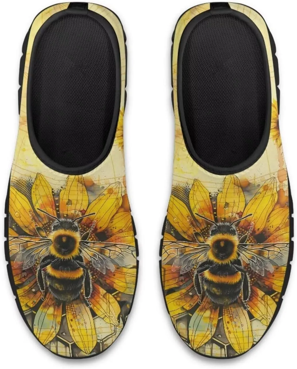Women's Slip On Sneakers Casual Loafers Mesh Art Pattern Comfort Soft Walking Shoes for Women Daily Work Travel Shoes US Size 5.5-11.5