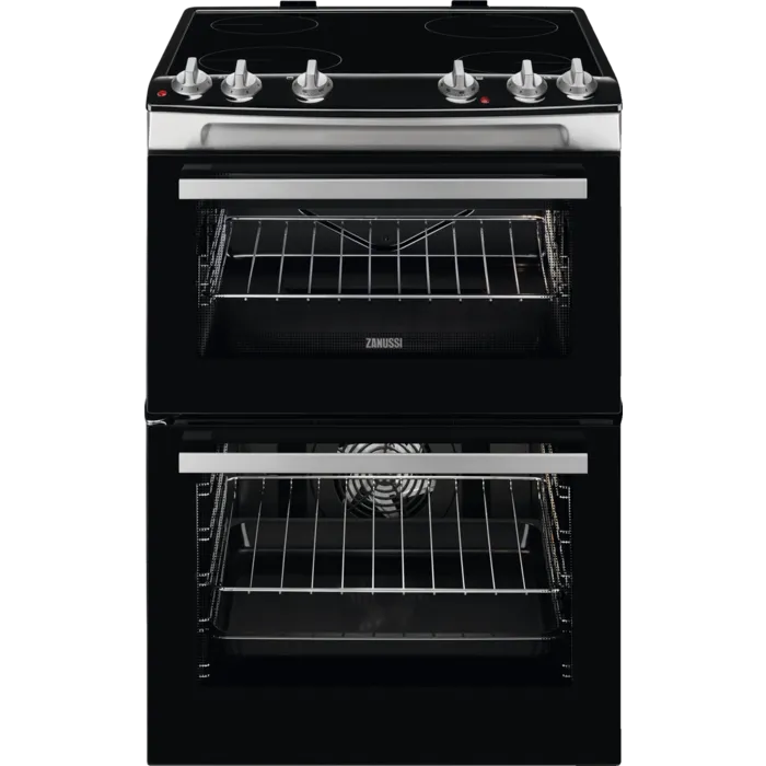 Zanussi ZCV66050XA Ceramic Electric Cooker with Double Oven Stainless Steel