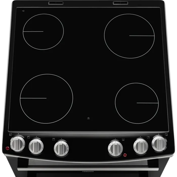 Zanussi ZCV66050XA Ceramic Electric Cooker with Double Oven Stainless Steel