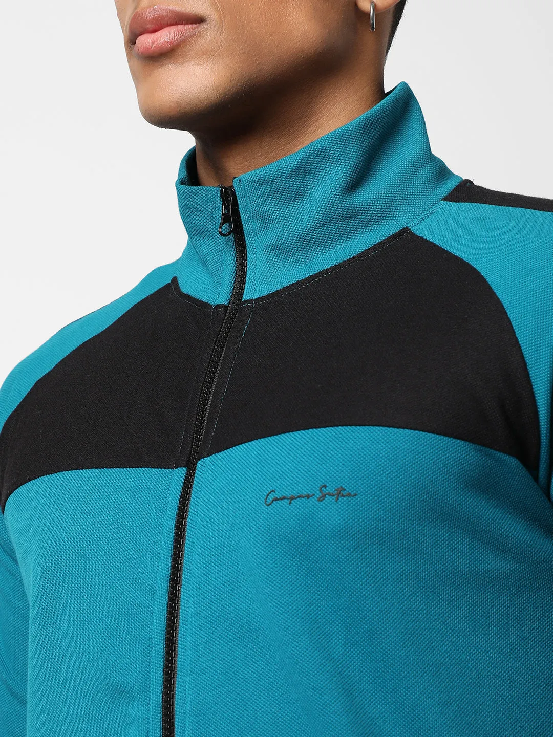 Zip-Front Jacket With Contrast Detail